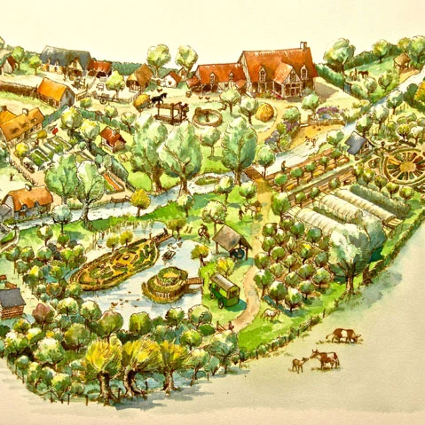 Illustration d'un eco-village